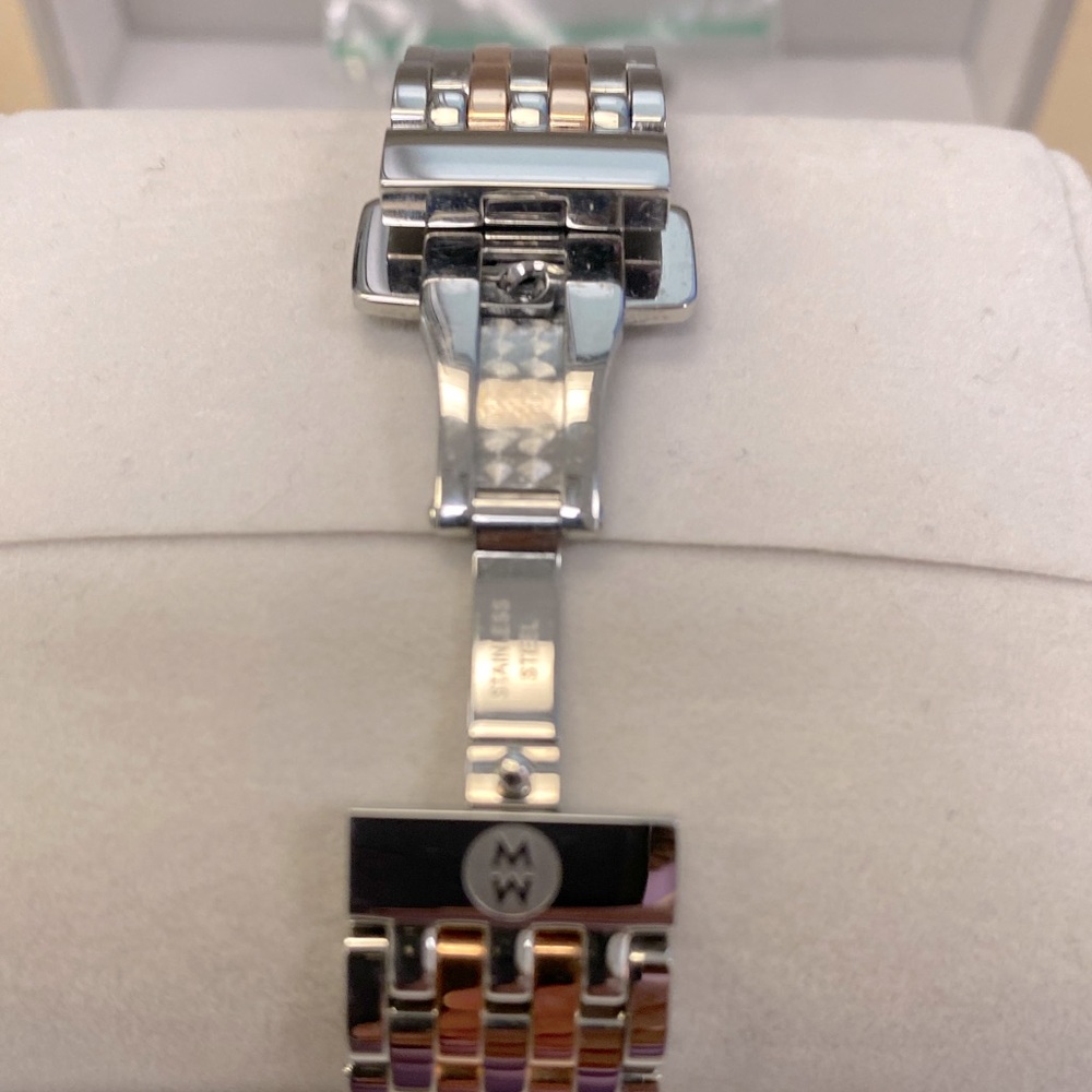 Michele ~ RELEVE MOP Diamond Dial Rose Gold/Two-Tone Stainless-Steel Watch - Picture 11 of 16
